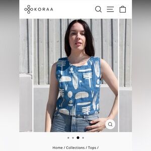 100% Cotton Hand-Printed Koraa Top